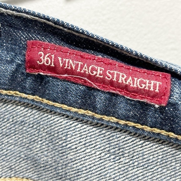 🍀LUCKY BRAND Men’s Blue 361 Vintage Straight Jeans In Hipster Wash Size 40”X32” - Picture 9 of 10